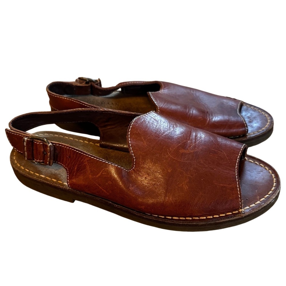 Cole Haan Brown Leather Slingback Sandals Men's 10